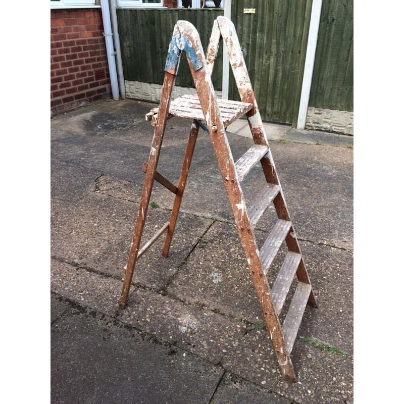 Wooden stepladder