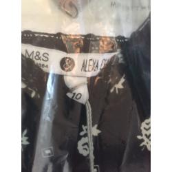 Alexa Chung olive dress M&S size 10