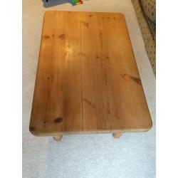 Solid pine coffee table