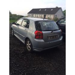 Breaking 06 Toyota Corolla 1.6 16v t3