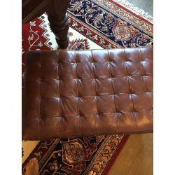 LEATHER POOF/TABLE/STOOL
