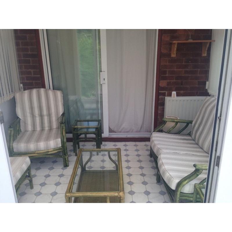 Conservatory furniture bamboo seating set