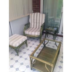 Conservatory furniture bamboo seating set