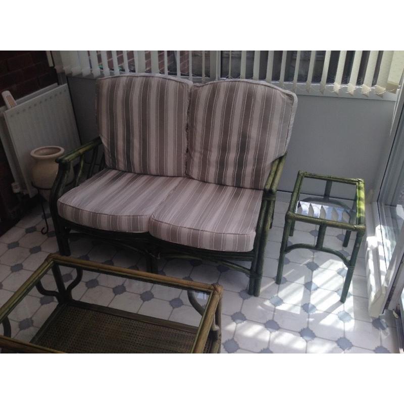 Conservatory furniture bamboo seating set
