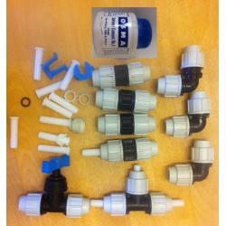 Wavin 20mm MDPE - Blue Colour Plastic Plumbing Pipe & Parts - IMMACULATE - EACH ITEM FROM