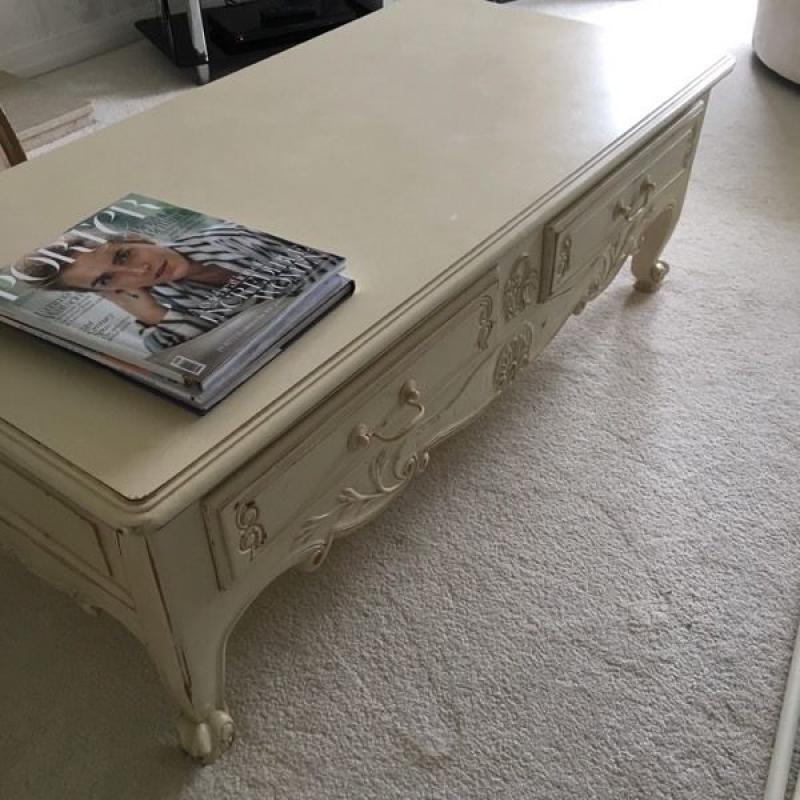 CREAM PAINTED SHABBY CHIC COFFEE TABLE