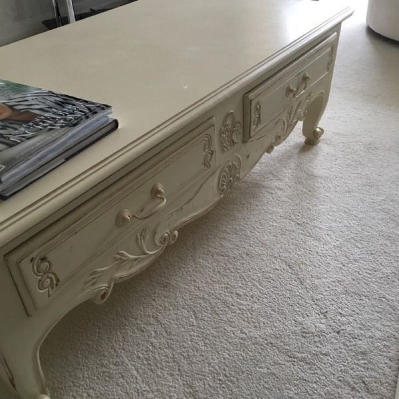 CREAM PAINTED SHABBY CHIC COFFEE TABLE