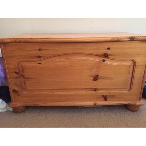 Solid pine storage chest