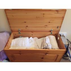 Solid pine storage chest