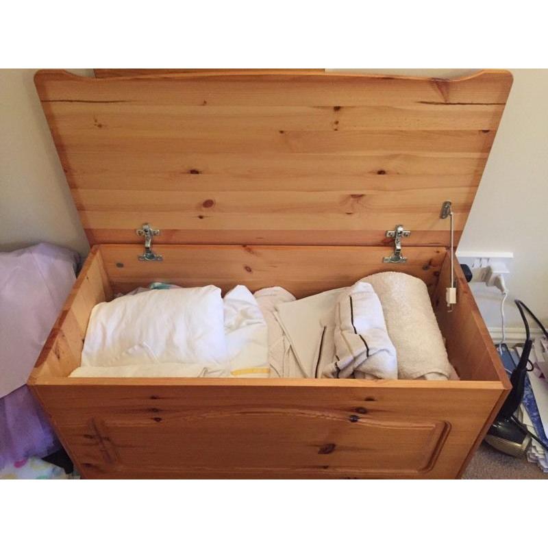 Solid pine storage chest