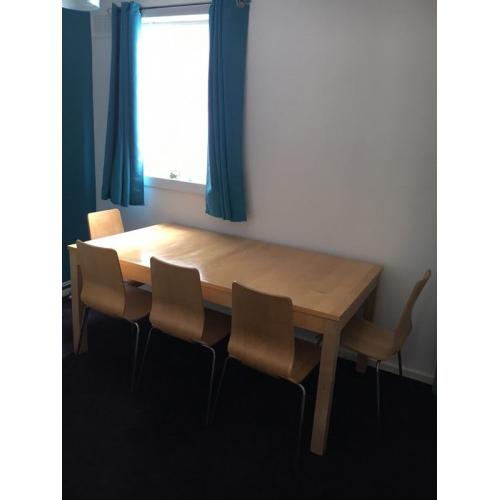 Large extendable dining table