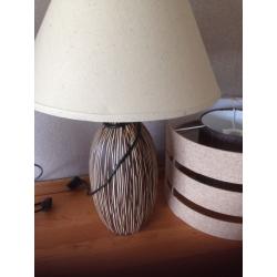 Two lamps & ceiling shade