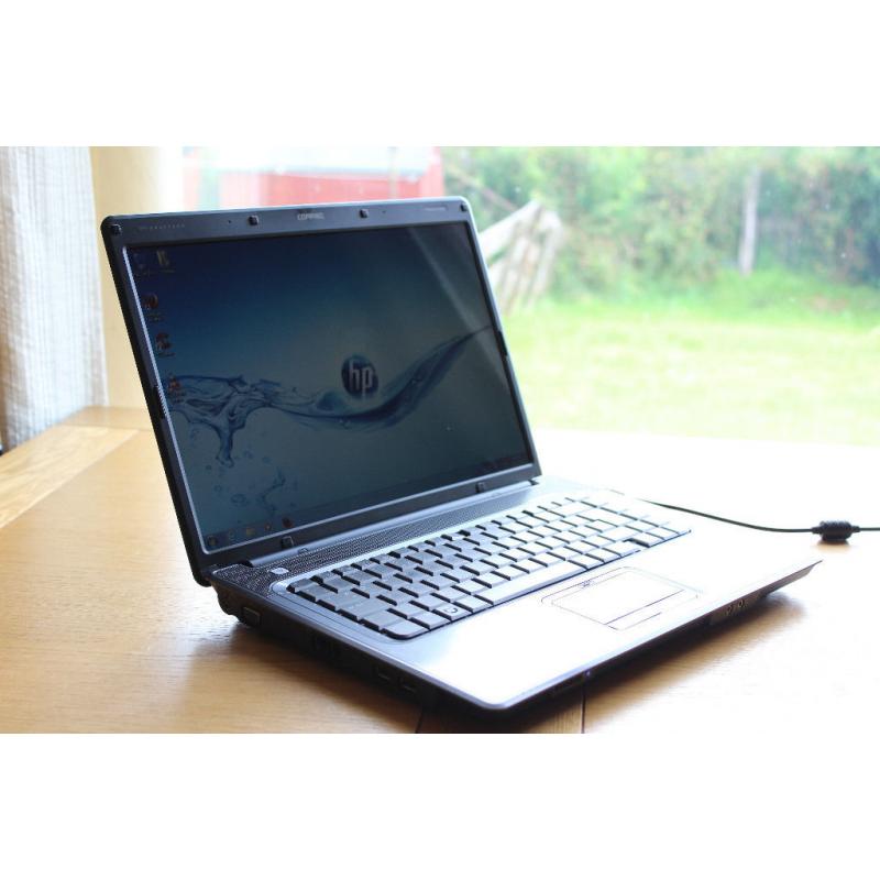 SUPERB HP WIDESCREEN 15.4" WINDOWS 7 INTEL DUAL CORE LAPTOP OFFICE 2007 PRO WITH GENUINE HP CHARGER