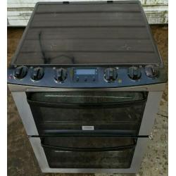Freestanding Zanussi cooker double oven ceramic hob & grill