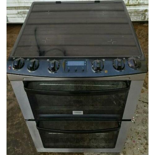 Freestanding Zanussi cooker double oven ceramic hob & grill