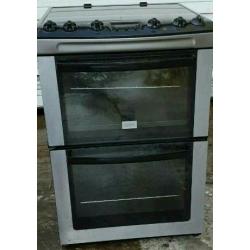 Freestanding Zanussi cooker double oven ceramic hob & grill