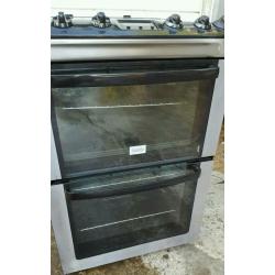Freestanding Zanussi cooker double oven ceramic hob & grill