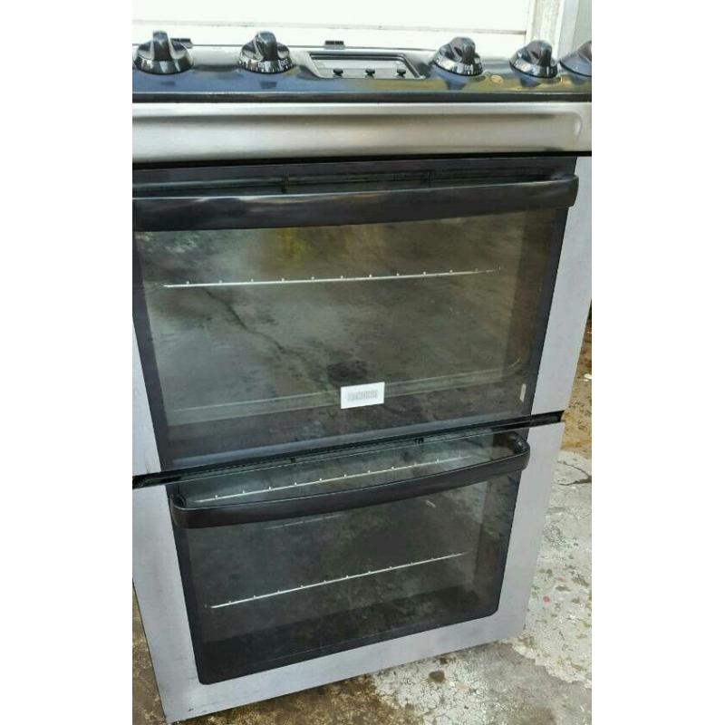Freestanding Zanussi cooker double oven ceramic hob & grill