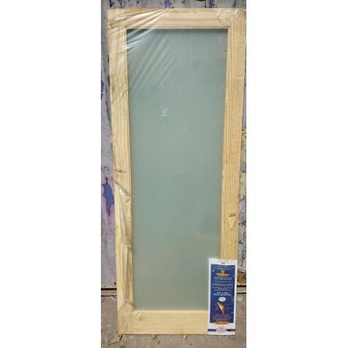 Brand new pine full frosted glass doors