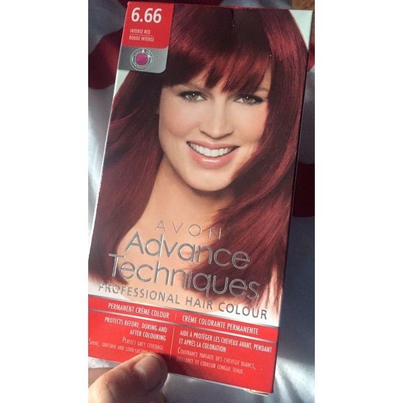 2x intense red Avon hair dye.