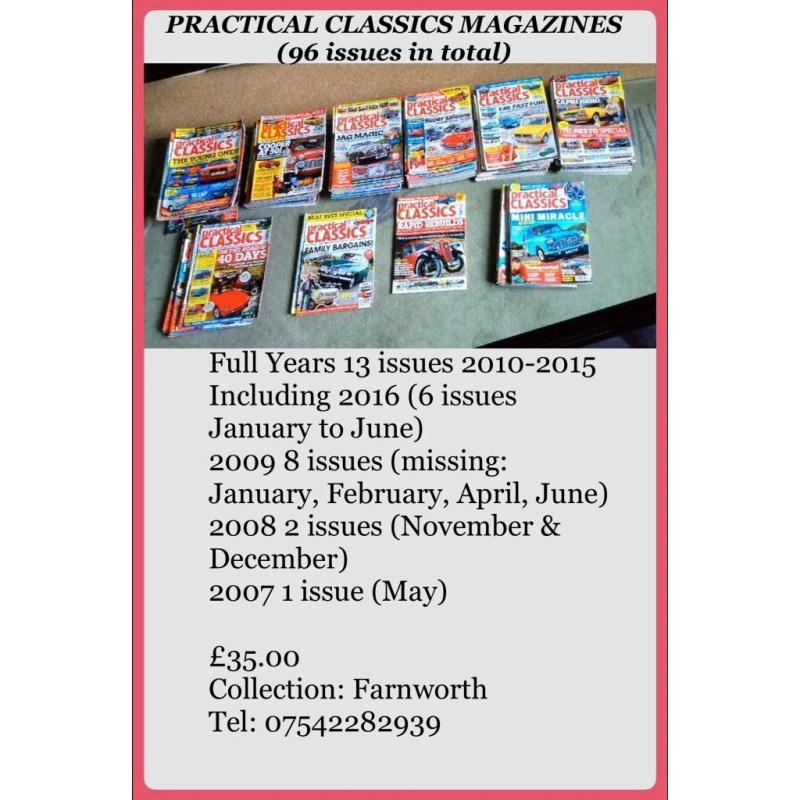 PRACTICAL CLASSICS MAGAZINES (96 issues in total)