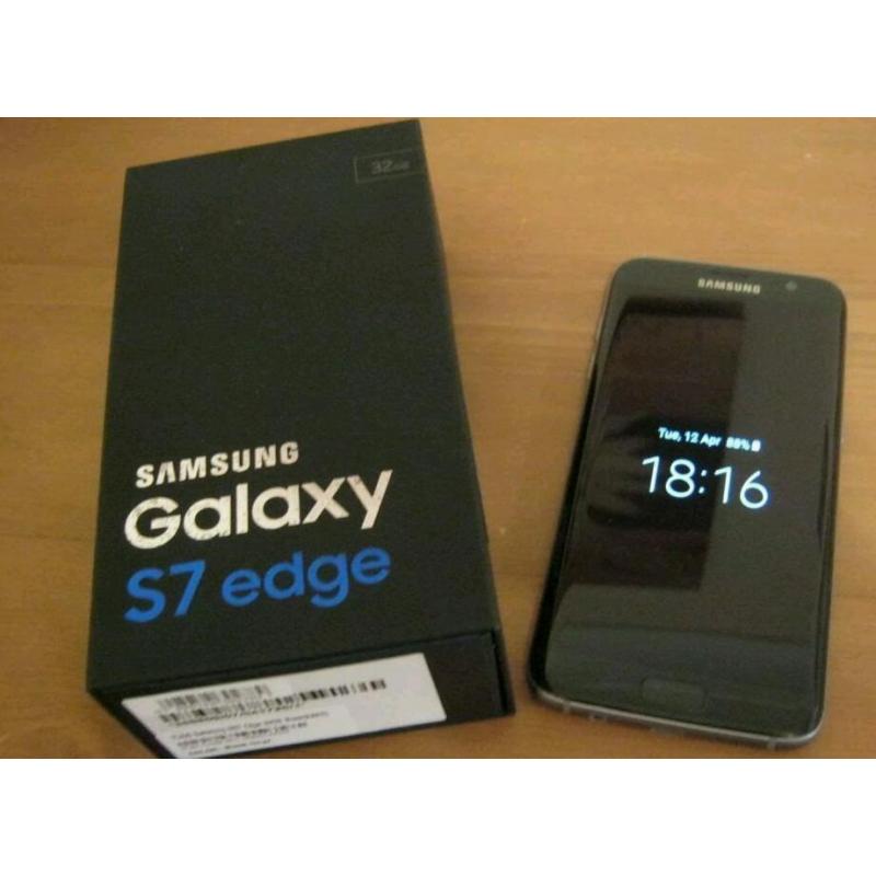 Samsung galaxy s7 edge black 3 week old unlocked swap for iPhone 6s plus 128gb