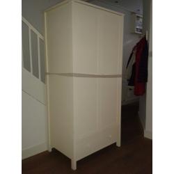 John Lewis cream wardrobe for sale