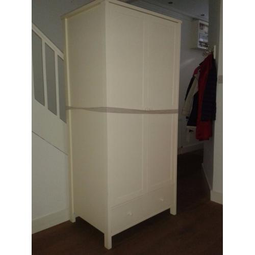 John Lewis cream wardrobe for sale