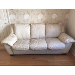 3 Seater Leather Sofa Bed & 2 Seater Leather Sofa