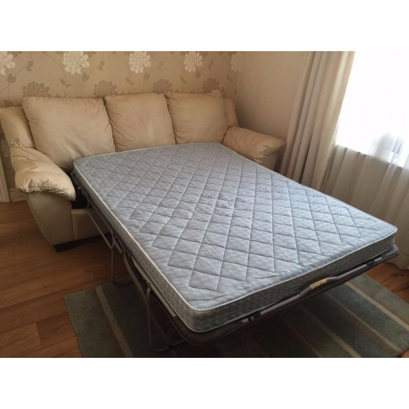 3 Seater Leather Sofa Bed & 2 Seater Leather Sofa
