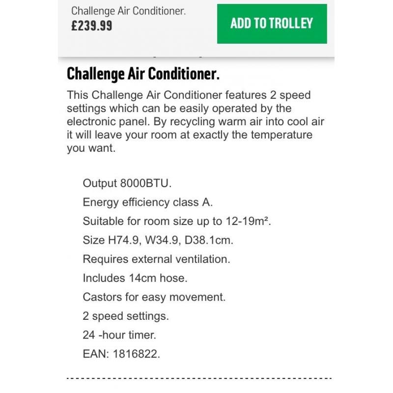 Air conditioner for the coming London heat wave
