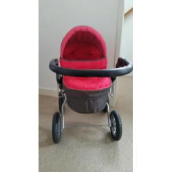 Girls Toy Pram - Silver Cross