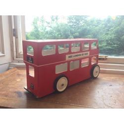 Hand built wooden LONDON BUS