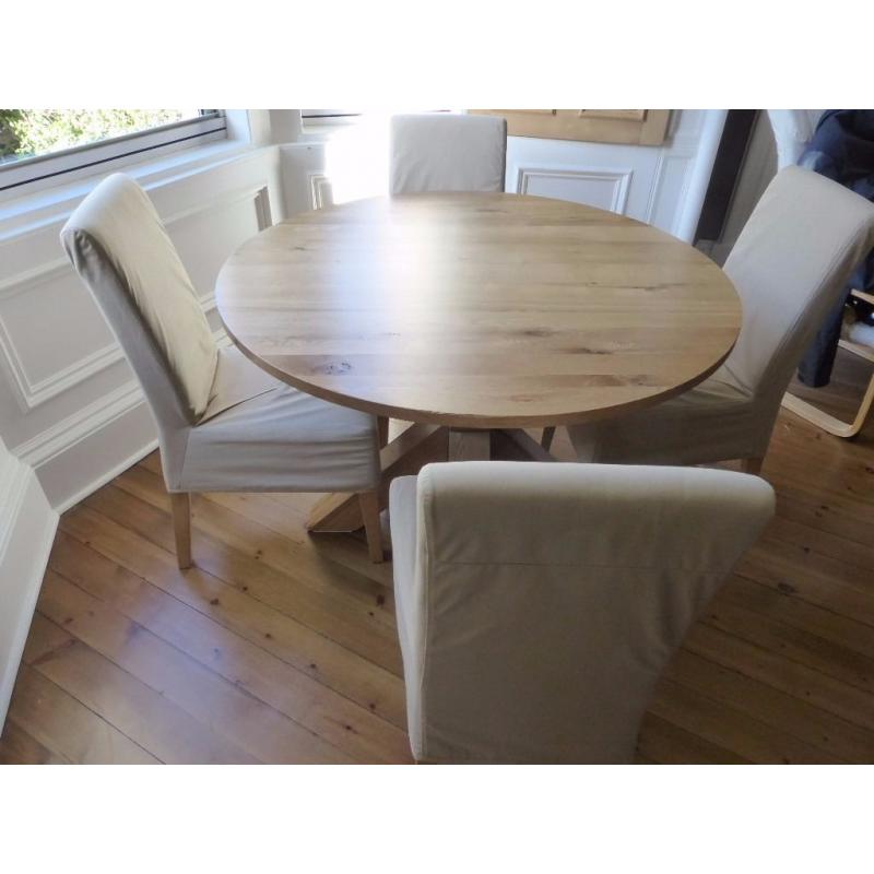 Oak Dining Table and 4 Chairs