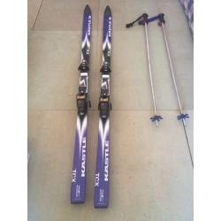 Men's Kastle TCX 04 Ski's with bearings, Ski Poles & Men Nordica Ski Boots-Size8.