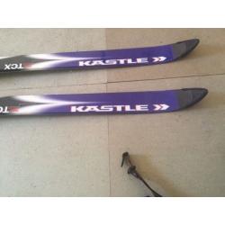 Men's Kastle TCX 04 Ski's with bearings, Ski Poles & Men Nordica Ski Boots-Size8.