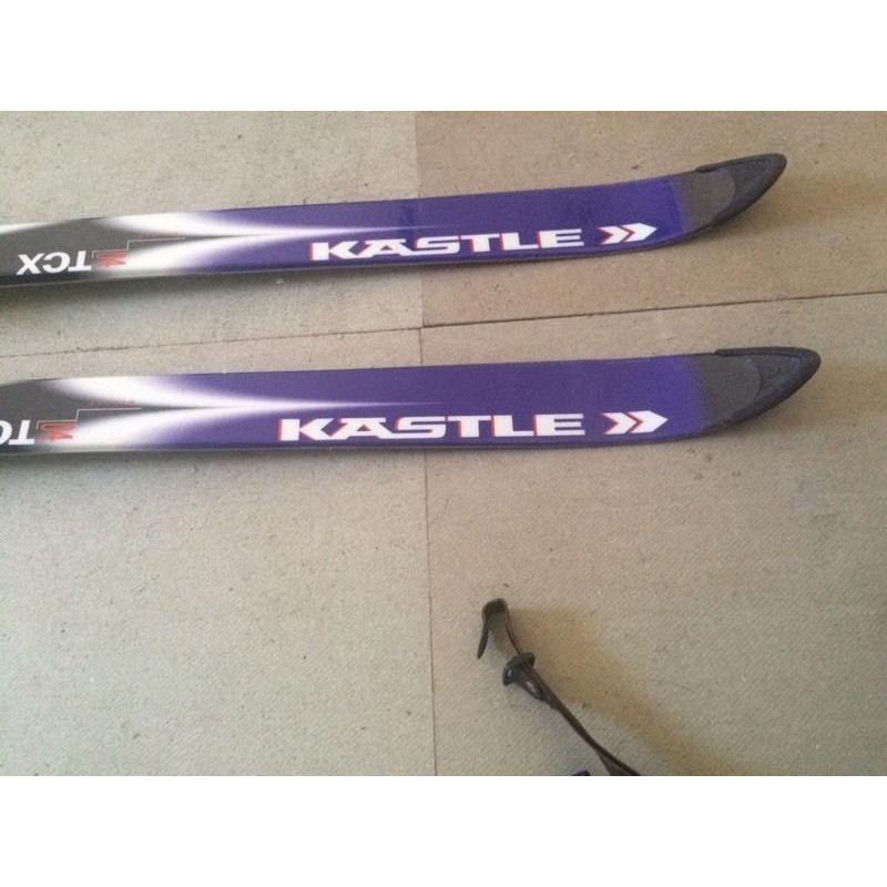 Men's Kastle TCX 04 Ski's with bearings, Ski Poles & Men Nordica Ski Boots-Size8.