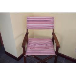 two folding wood directors chairs canvas chairs