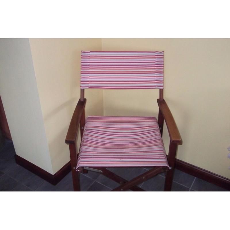 two folding wood directors chairs canvas chairs