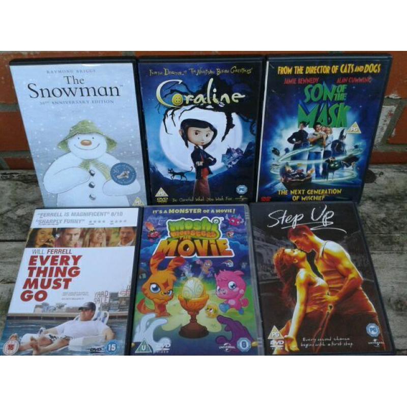 Collection of 33 mixed dvds