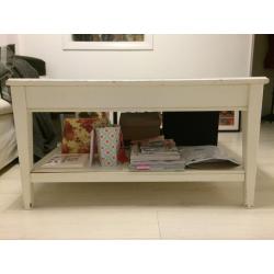 Free shabby chic coffee table glass top with drawer
