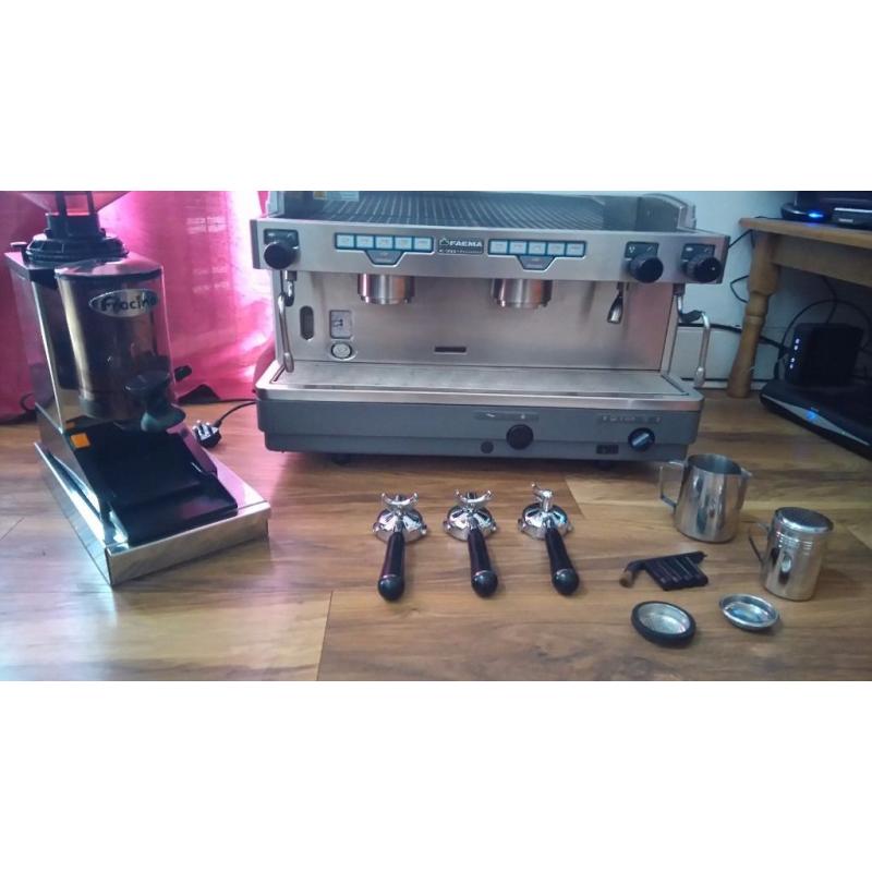 Commercial coffee machine bundle- Faema E98 President (A2), Fachino coffee grinder, knockout box