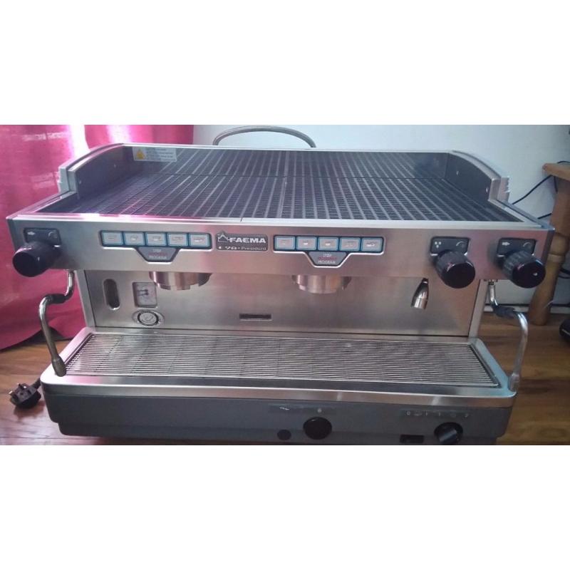 Commercial coffee machine bundle- Faema E98 President (A2), Fachino coffee grinder, knockout box