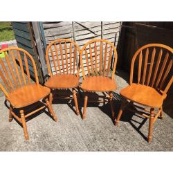 Solid wood table and chairs