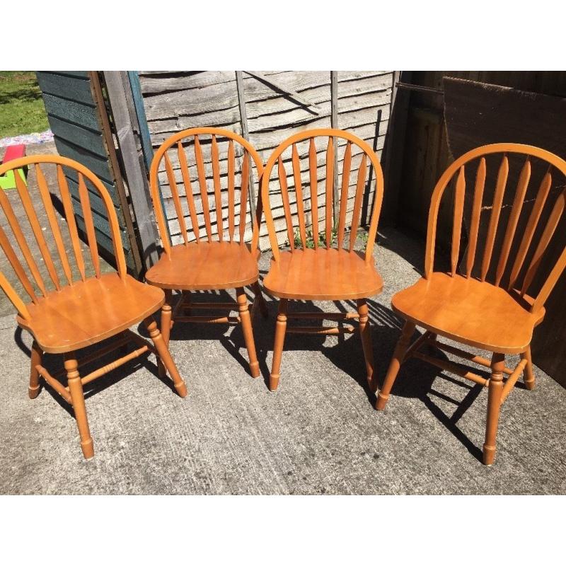 Solid wood table and chairs