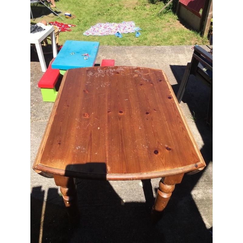 Solid wood table and chairs
