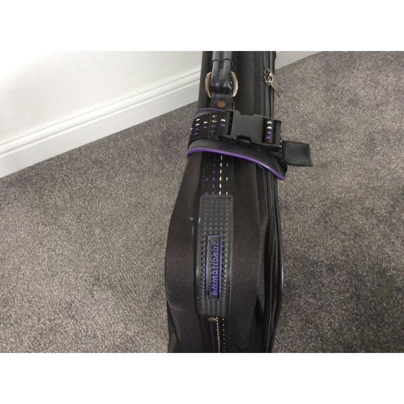 Black suitcase with wheels, 71cm wide x 46cm high