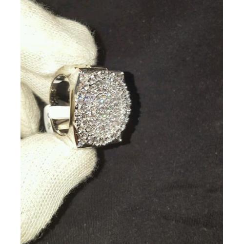 Silver diamond rolex style ring