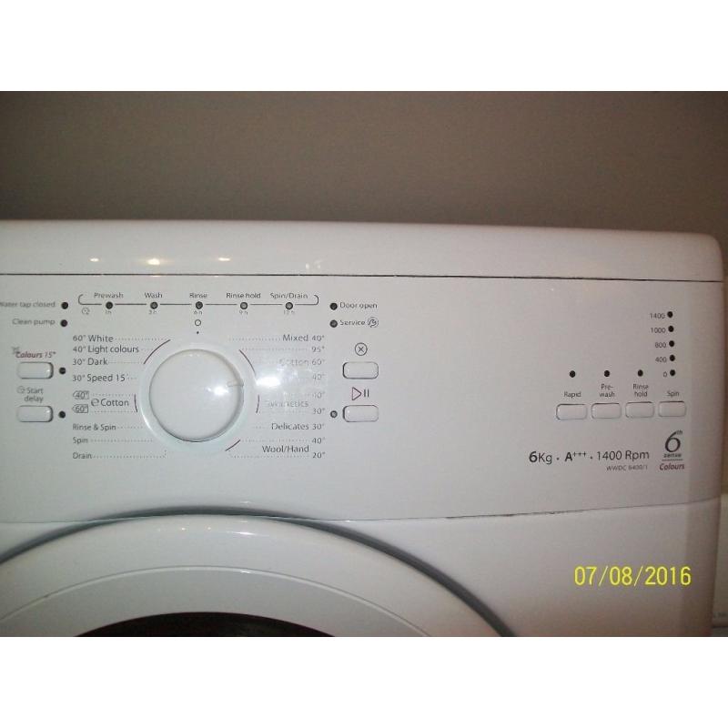 Whirlpool 6Kg 1400 rpm spin 6th sense washing machine, very good condition, reliable machine