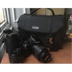 Immaculate condition NIKON D3000+ Nikkor 18-55mm + Nikkor 55-200mm + Nikkor 50mm + Nikon Bag